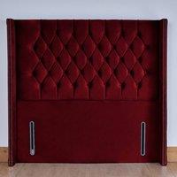 UK Bed Furniture Madison 54-Inch Floor Standing Headboard in Maroon | Size: Super King
