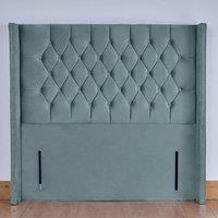 UK Bed Furniture Madison 54-Inch Floor Standing Headboard in Light Blue | Size: Double