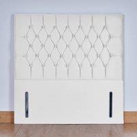 UK Bed Furniture Monaco 54-Inch Floor Standing Headboard in White | Size: Super King