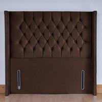 UK Bed Furniture Madison 54-Inch Floor Standing Headboard in Brown | Size: Super King