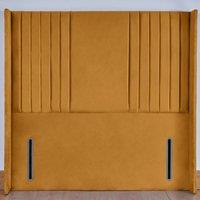 UK Bed Furniture Flintshire 54-Inch Floor Standing Headboard in Mustard | Size: Super King