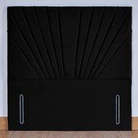UK Bed Furniture Wharfedale 54-Inch Floor Standing Headboard in Black | Size: Super King