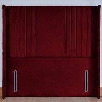 UK Bed Furniture Flintshire 54-Inch Floor Standing Headboard in Maroon | Size: Super King