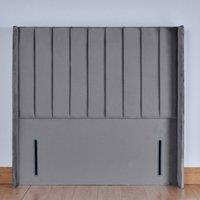 UK Bed Furniture Hebden 54-Inch Floor Standing Headboard in Grey | Size: Super King