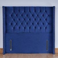 UK Bed Furniture Madison 54-Inch Floor Standing Headboard in Blue | Size: Super King