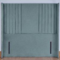 UK Bed Furniture Flintshire 54-Inch Floor Standing Headboard in Light Blue | Size: Super King