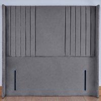 UK Bed Furniture Flintshire 54-Inch Floor Standing Headboard in Grey | Size: Single