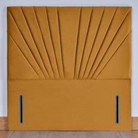 UK Bed Furniture Wharfedale 54-Inch Floor Standing Headboard in Mustard | Size: Super King