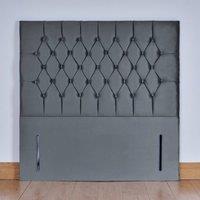 UK Bed Furniture Monaco 54-Inch Floor Standing Headboard in Charcoal | Size: Single