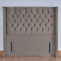 UK Bed Furniture Madison 54-Inch Floor Standing Headboard in Light Grey | Size: Small Double