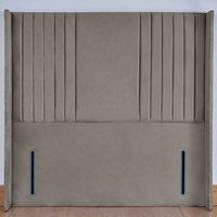 UK Bed Furniture Flintshire 54-Inch Floor Standing Headboard in Light Grey | Size: Single