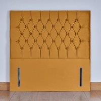 UK Bed Furniture Monaco 54-Inch Floor Standing Headboard in Mustard | Size: Super King