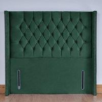 UK Bed Furniture Madison 54-Inch Floor Standing Headboard in Green | Size: Super King