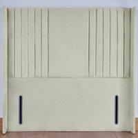 UK Bed Furniture Flintshire 54-Inch Floor Standing Headboard in Cream | Size: Super King