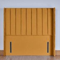 UK Bed Furniture Hebden 54-Inch Floor Standing Headboard in Mustard | Size: Super King