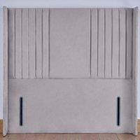 UK Bed Furniture Flintshire 54-Inch Floor Standing Headboard in Silver | Size: Super King