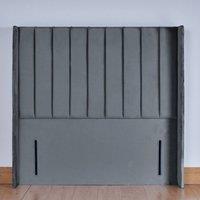 UK Bed Furniture Hebden 54-Inch Floor Standing Headboard in Charcoal | Size: Double