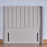 UK Bed Furniture Hebden 54-Inch Floor Standing Headboard in Silver | Size: Small Double
