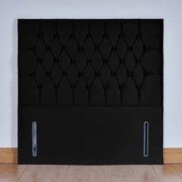 UK Bed Furniture Monaco 54-Inch Floor Standing Headboard in Black | Size: Single