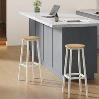VASAGLE High Bar Chairs Set of 2 with Footrest for Kitchen Use in Natural