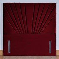 UK Bed Furniture Wharfedale 54-Inch Floor Standing Headboard in Maroon | Size: Super King
