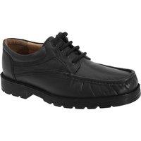 Roamers Men's Softie Leather 4 Eye Apron Gibson Shoes in Black | Size: 7