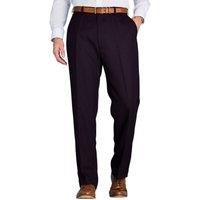 Chums Men's Smart Casual Formal Trousers With Hidden Elasticated Waist in Black | Size: 52R