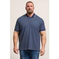 BadRhino Men's Textured Waffle Polo Shirt in Dark Blue | Size: 4XL