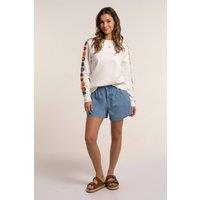 Brakeburn Women's DENIM BEACH SHORT in Blue | Size: 8