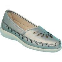 Chums Women's Wide Fit Slip On Cut Out Shoe in Silver | Size: 5