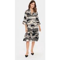 Saint Tropez Women's EdaSz V-Neck Knee Length Dress in Black | Size: Large