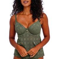 Freya Women's Nomad Nights Tankini Top in Green | Size: 36F