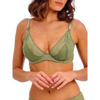 Wacoal Women's Sensu Lace Plunge Bra in Green | Size: 34DD