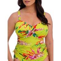 Fantasie Women's Cala Macarella Twist Front Tankini Top in Green | Size: 36D