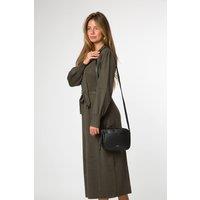 Cultured London Women's 'Ariella' Leather Cross Body Bag in Black