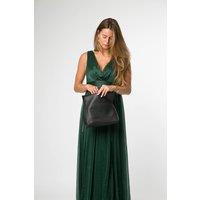 Cultured London Women's 'Isabetta' Leather Clutch Bag in Black