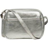 Cultured London Women's 'Ariella' Leather Cross Body Bag in Silver
