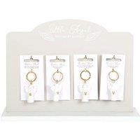 KDMD Women's Set of 24 Guardian Angel Key Rings on Display in White