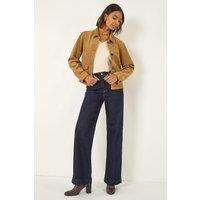 Roman Women's Suedette Button Jacket in Stone | Size: 20