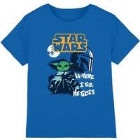 Star Wars Where I Go Poster Kids T-Shirt, Royal | Size: 7-8 Years