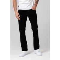 Firetrap Men's Straight Leg Cotton Rich Jeans in Black | Size: 36R