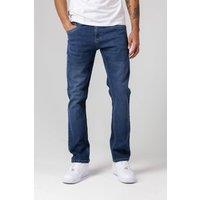 Firetrap Men's Straight Leg Cotton Rich Jeans in Mid Navy | Size: 36R