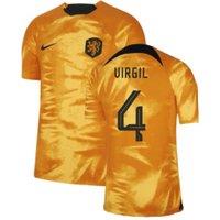 Netherlands Men's Mens 2022 - 2023 Holland Home Dri - Fit Adv Match Shirt - Virgil 4 in Orange | Size: Small