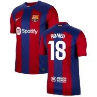 FC Barcelona Men's Mens 2023 - 2024 Home Shirt - Romeu 18 in Red | Size: 2XL