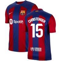 FC Barcelona Men's Mens 2023 - 2024 Home Shirt - Christensen 15 in Red | Size: 2XL