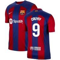 FC Barcelona Men's Mens 2023 - 2024 Home Shirt - Cruyff 9 in Red | Size: 2XL