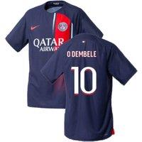 PSG Men's Mens 2023 - 2024 Home Match Authentic Shirt - O Dembele 10 in Navy | Size: Medium