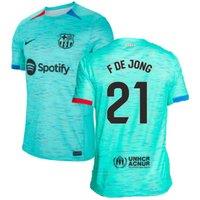 FC Barcelona Men's Mens 2023 - 2024 Third Shirt - F De Jong 21 in Blue | Size: 2XL