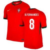 Portugal Men's Mens 2024 - 2025 Home Shirt - B.Fernandes 8 in Red | Size: XL