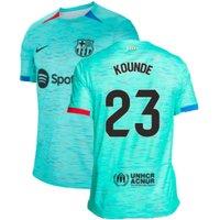 FC Barcelona Men's Mens 2023 - 2024 Third Shirt - Kounde 23 in Blue | Size: 2XL
